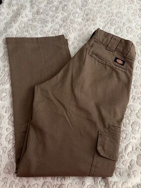 Dickies Men's Cargo Work Pants in Brown